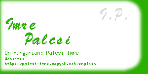 imre palcsi business card